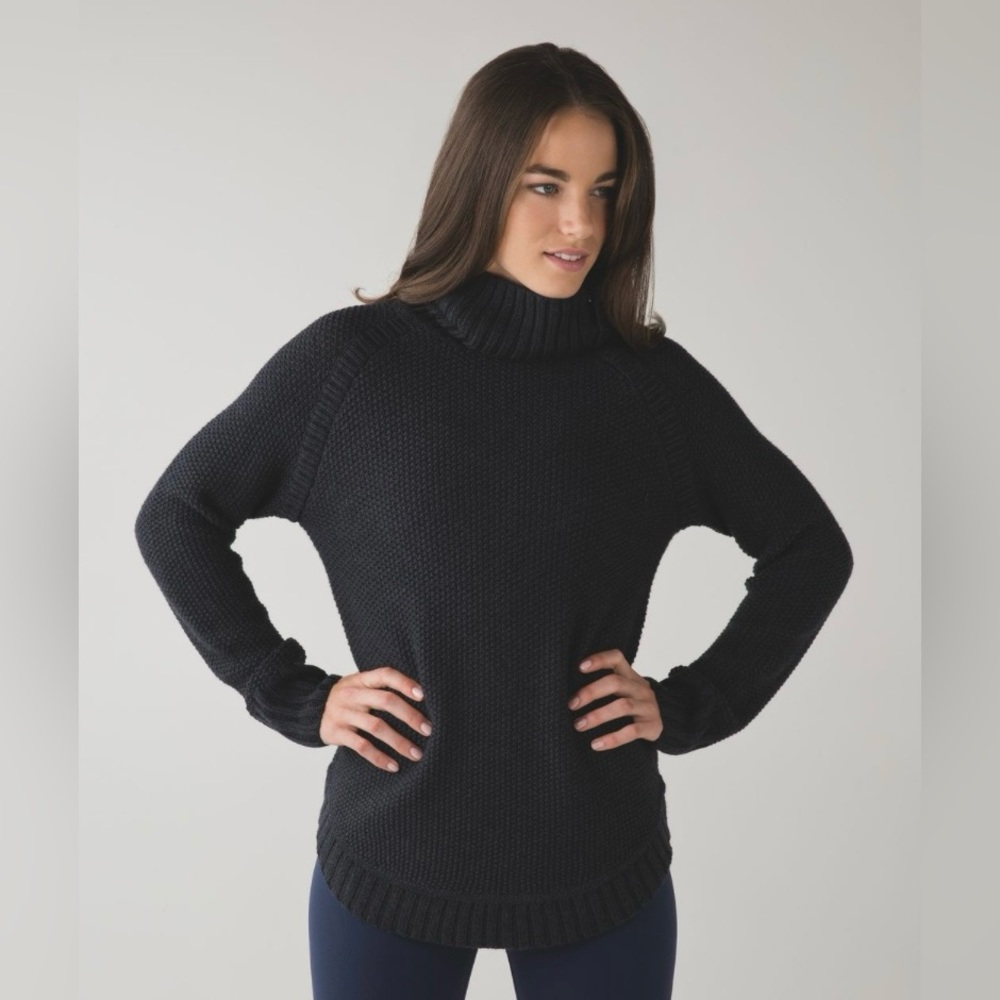 LULULEMON Passage To Prana Sweater Berry Rumble Bordeaux Drama Merino Wool